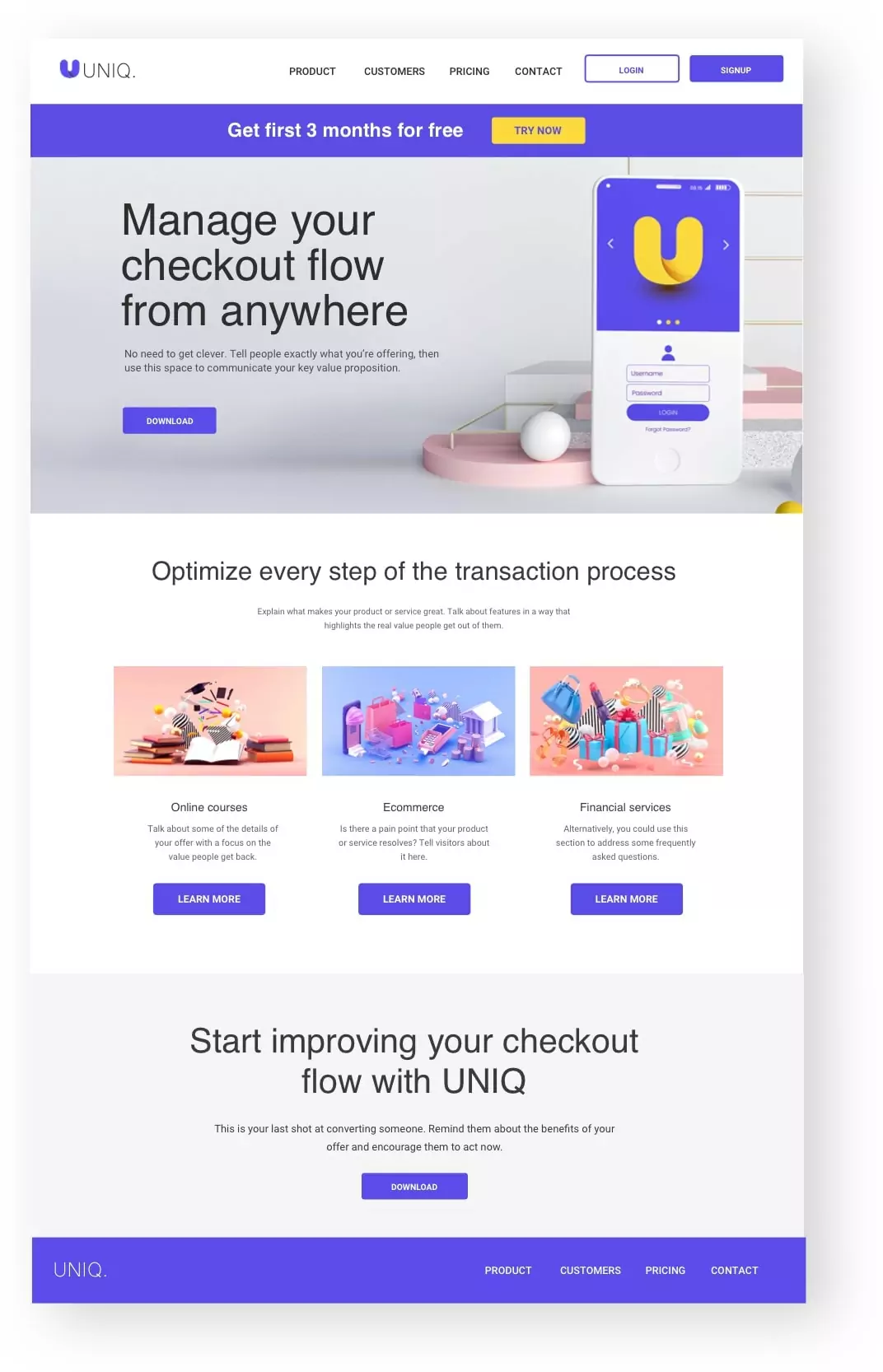 how to create a landing page for free