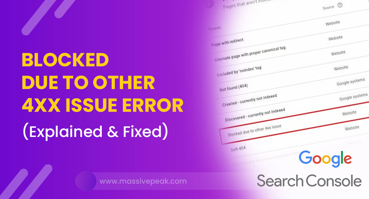 How To Fix “Blocked due to other 4xx issue” error in GSC