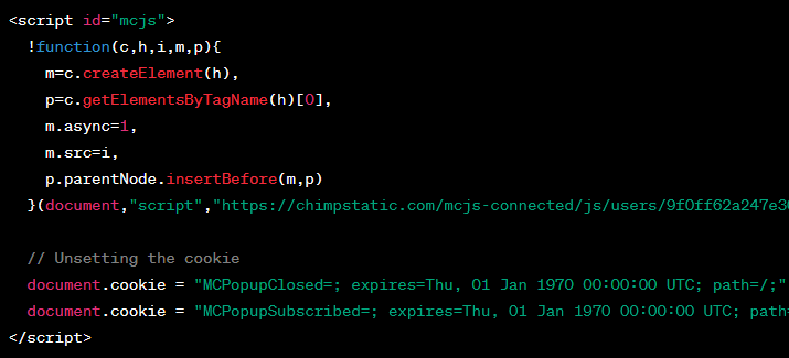 Mailchimp Popup Only Shows Once